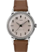 Marlin® Automatic California Dial 40mm Leather Strap Watch