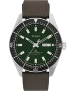 Waterbury Dive Automatic 40mm Leather Strap Watch