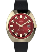 Q Timex 1972 Reissue 43x39mm Leather Strap Watch