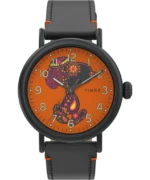 Timex Standard x Peanuts Featuring Snoopy Dia de los Muertos 40mm Leather Strap Watch