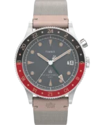 Waterbury Traditional GMT 39mm Mixed Material Strap Watch
