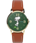 Timex Marlin® Hand-Wound x Snoopy Tennis 34mm Leather Strap Watch