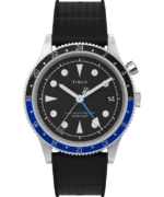 Waterbury Traditional GMT 39mm Synthetic Rubber Strap Watch
