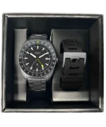 Timex x The James Brand Automatic GMT 41mm Titanium Bracelet Watch Box Set