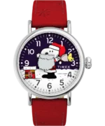 Timex x Peanuts Standard Snoopy Santa 40mm Leather Strap Watch